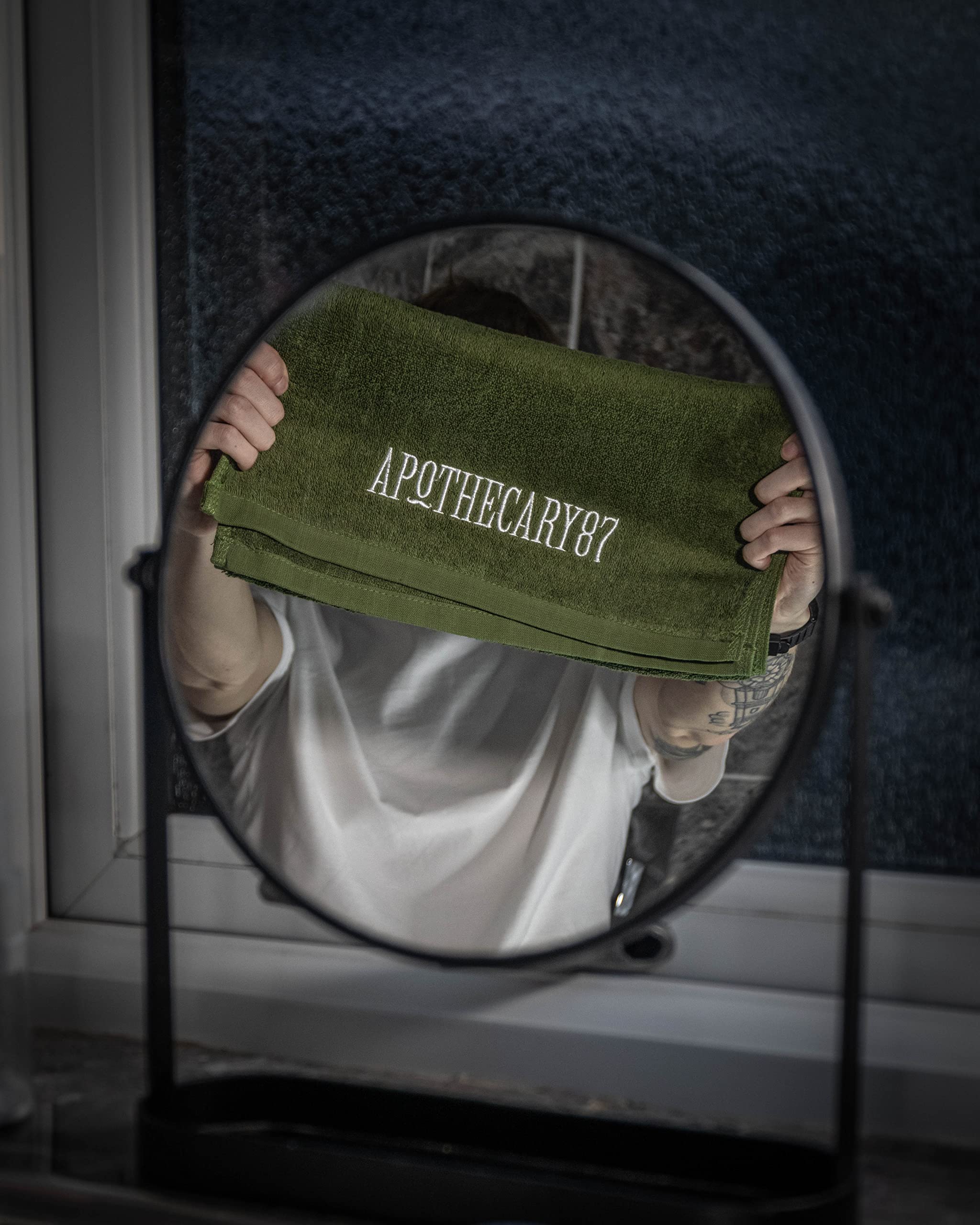 Apothecary 87, Barbers Embroided Shave Towel - 100% Luxury Cotton