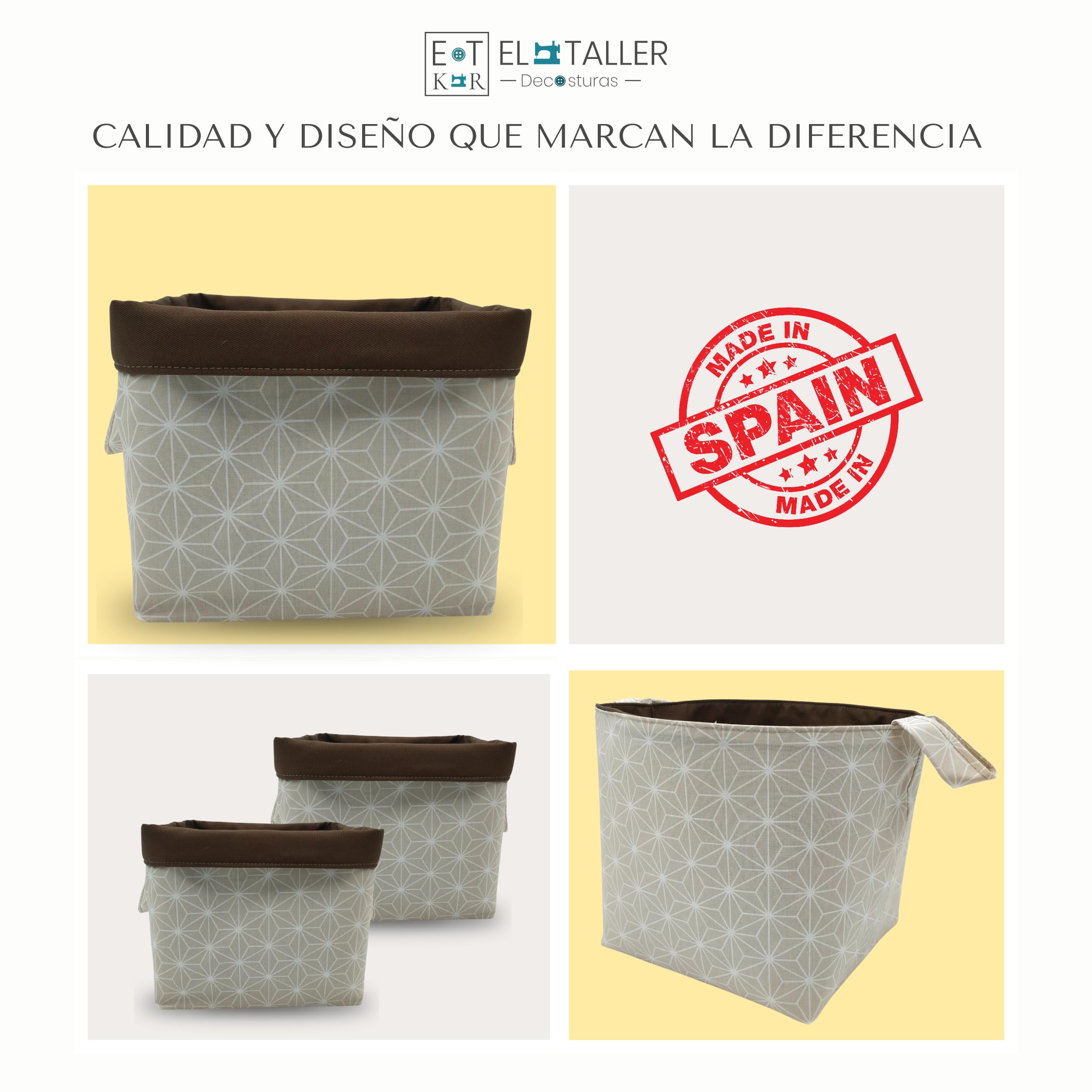 Cestino piccolo cesto in tessuto per riporre i giocattoli armadio organizer per la stanza del letto cesto portaoggetti/cestino/cestini multiuso 20 x 20 cm (beige