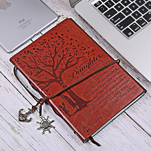 Miniatura 4 de Regalos de mamá a hija, diario de escritura, diario personal, diario rayado, viajes, cuaderno de 6 x 8.75 pulgadas, cuaderno de escritor, cuero