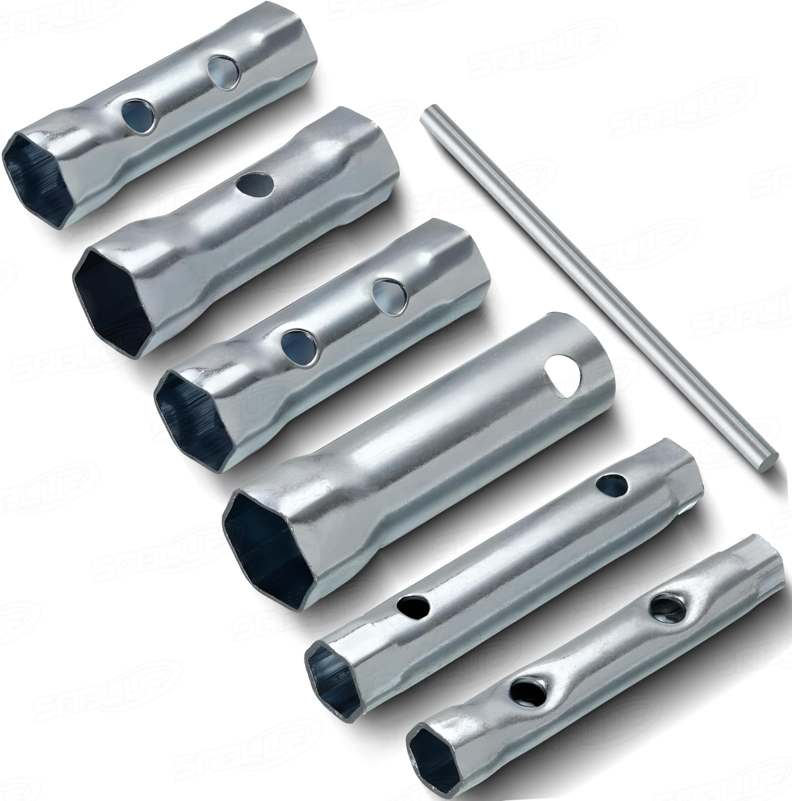 SABLUE 7-Pcs Dual-Ended Spark Plug Socket Wrench Set - Extended Reach & Deep Socket Options for Automotive, Plumbing & More S0002