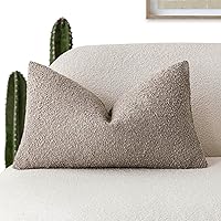 Vista 81 de Foindtower Fundas de almohada decorativas con textura de boucle, fundas de almohada sólidas, neutrales, suaves y acogedoras para silla, sofá