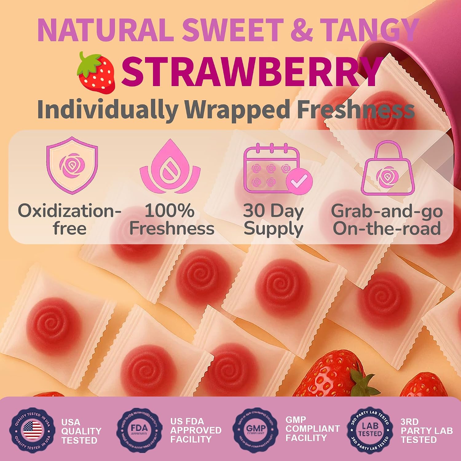 Flora Vaginal Probiotics for Women pH Balance Gummies with Prebiotics 8x Billion Probiotics 5x Extracts Saw Palmetto, Dong Quai, Motherwort, Wild Kelp & Yam | Vegan Sugar-Free Gluten-Free, 60 Ct