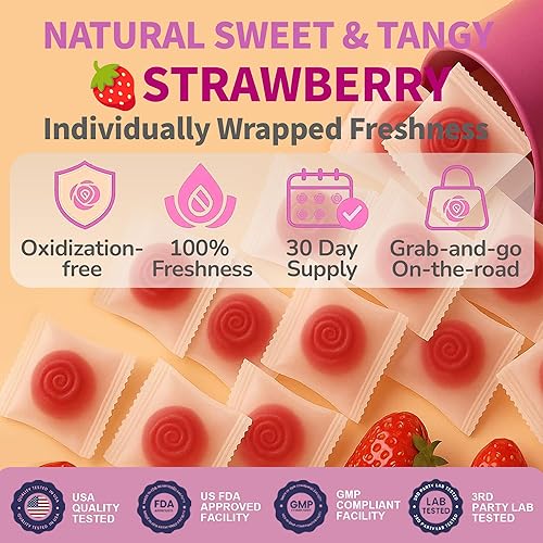 Miniatura 7 de Flora12 - Gomitas probióticas 3D para salud vaginal y equilibrio del pH, 8 mil millones de probióticos, prebióticos, 5 extractos de hierbas de ñame