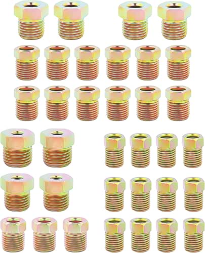 35PCS Brake Line Fittings Assortment,Brake Line Kit for 1/4 &