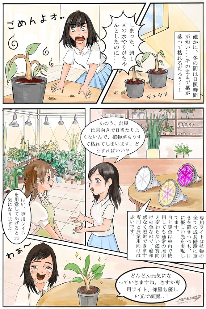 Amazon.co.jp: MORSEN LED植物育成ライト 80W相当 暖色 E26口金