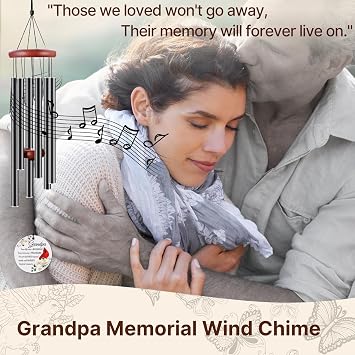 BeauGift Memorial Gifts for Loss of Grandpa, Wind Chimes for Loss of Grandfather, Bereavement Remembrance Sympathy Gift for Loss of Grandpa, Grandpa Memorial Gifts