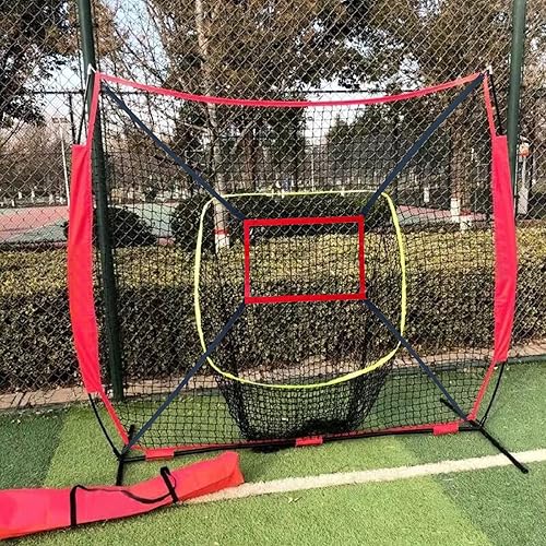 Miniatura 8 de Objetivo Strike Zone para red de béisbol y softbol, objetivo de práctica para lanzamiento, golpeo, bateo y atrapada, ayudas de entrenamiento para