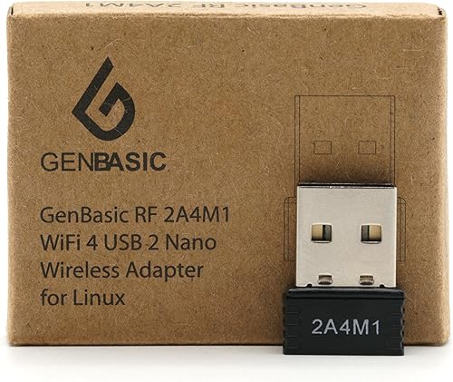 Miniatura 2 de GenBasic Adaptador de dongle de red inalámbrica WiFi 4 USB para Linux negro