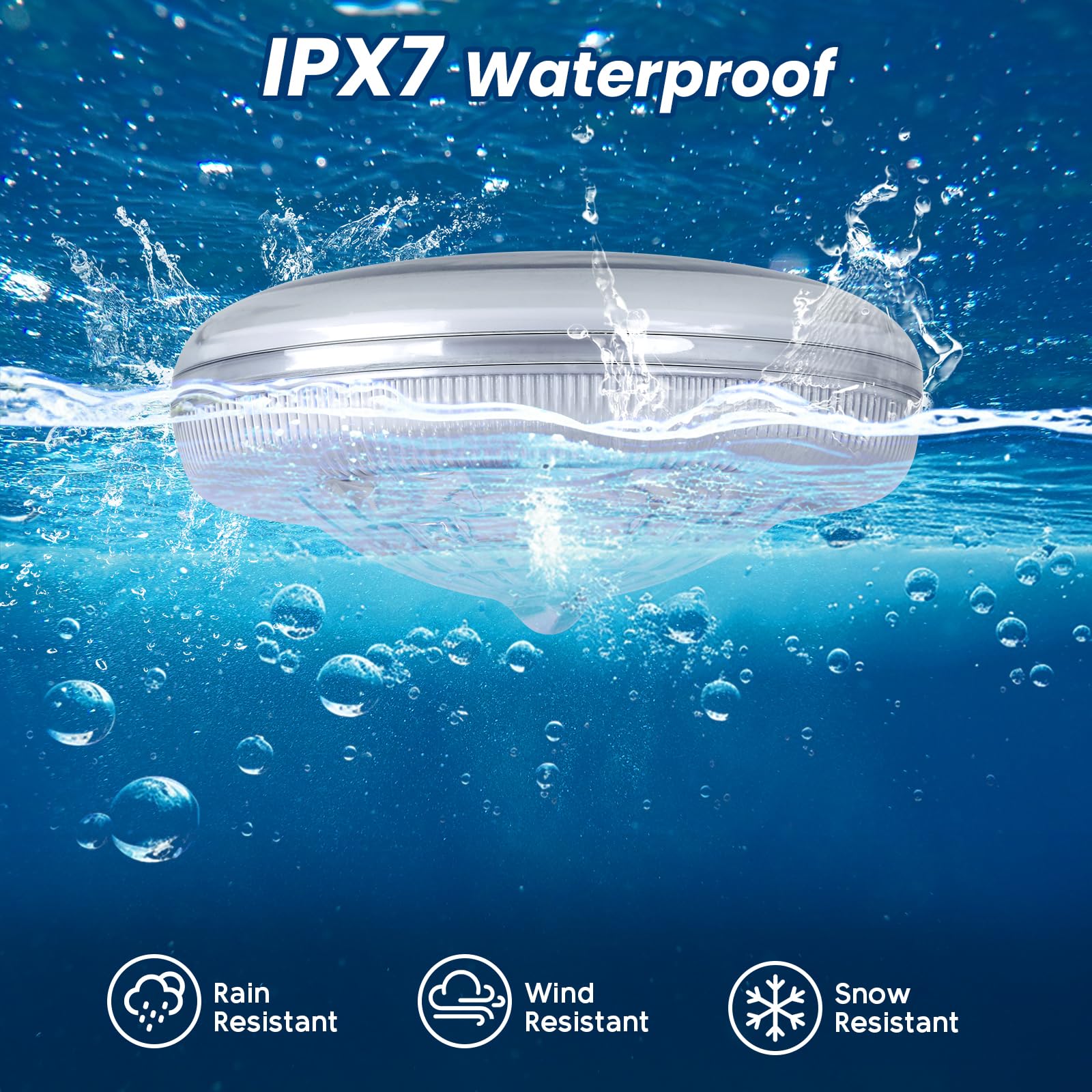 Luz Solar Piscina Flotantes, Luminación LED Subacuática Solar con mando a distancia, Temporizador, IPX7 Impermeable Luces Flotante Piscinas para Jardín, Piscina, Bañera, RGB Cambio de Color, 2 ud