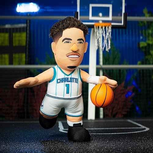 Miniatura 4 de Bleacher Creatures Charlotte Hornets LaMelo Ball Figura de peluche de 10 pulgadas, una superestrella para jugar o exhibir