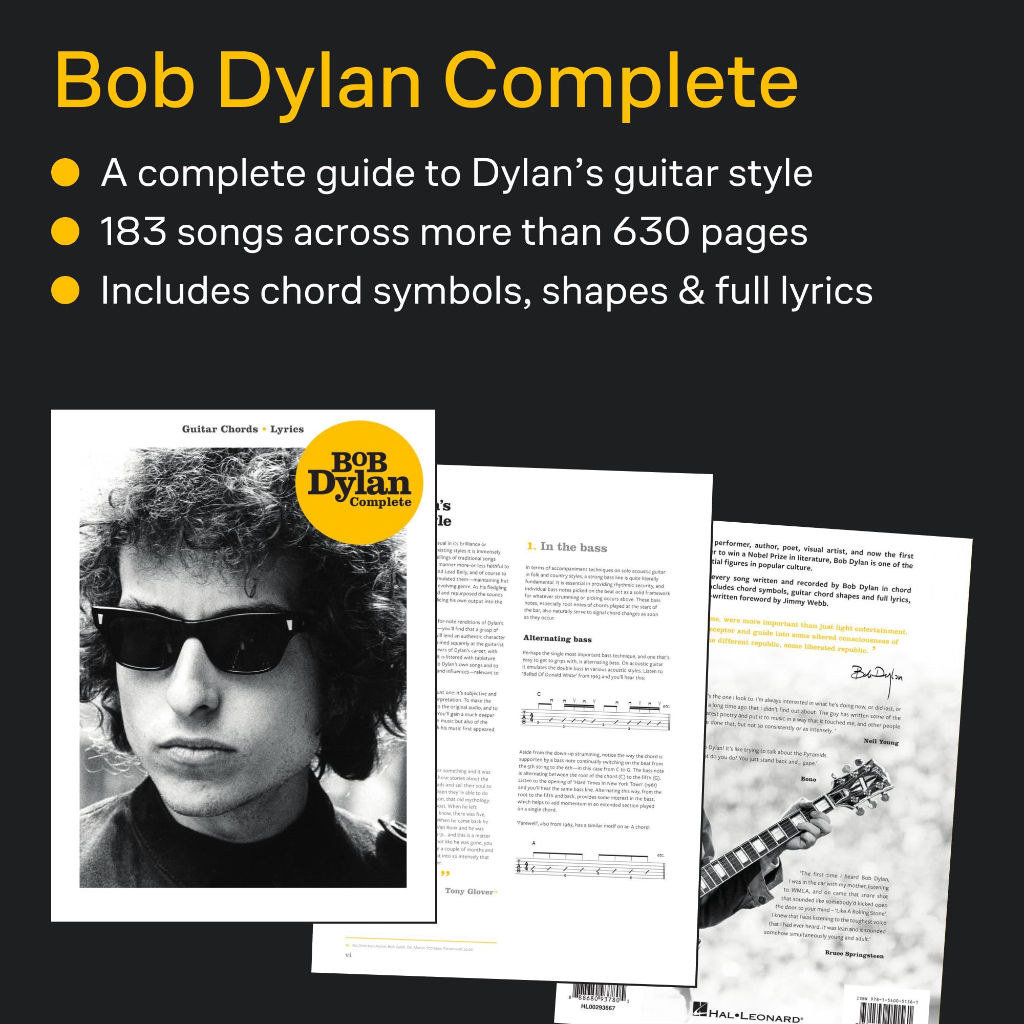 Bob Dylan Complete. Chant et Guitare.