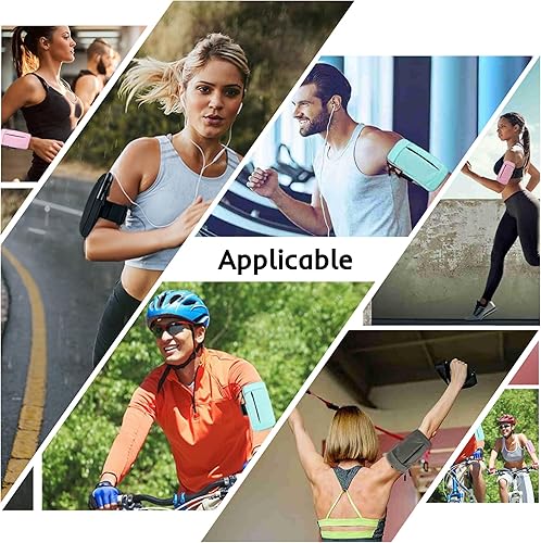 Miniatura 6 de Soporte de teléfono para correr, correa ajustable para el brazo para el teléfono para correr, bandas de brazo impermeables para hombres y mujeres,