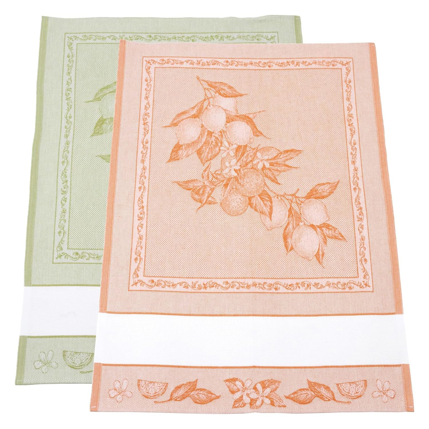 Filet Weihnachts-Geschirrtuch Mit Stickvorlage - Baumwolltuch Mit Landschaftsmuster Made In Italy