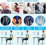 Lombar Support Oreiller pour chaise de bureau Car Lombaire Oreil Lombal Relief Douleur Mémoire Mousse Dos Coussin avec 3D Couverture Mesh Chaise de jeu retour Oreiller Ergonomie dossier repos pour fauteuil roulant