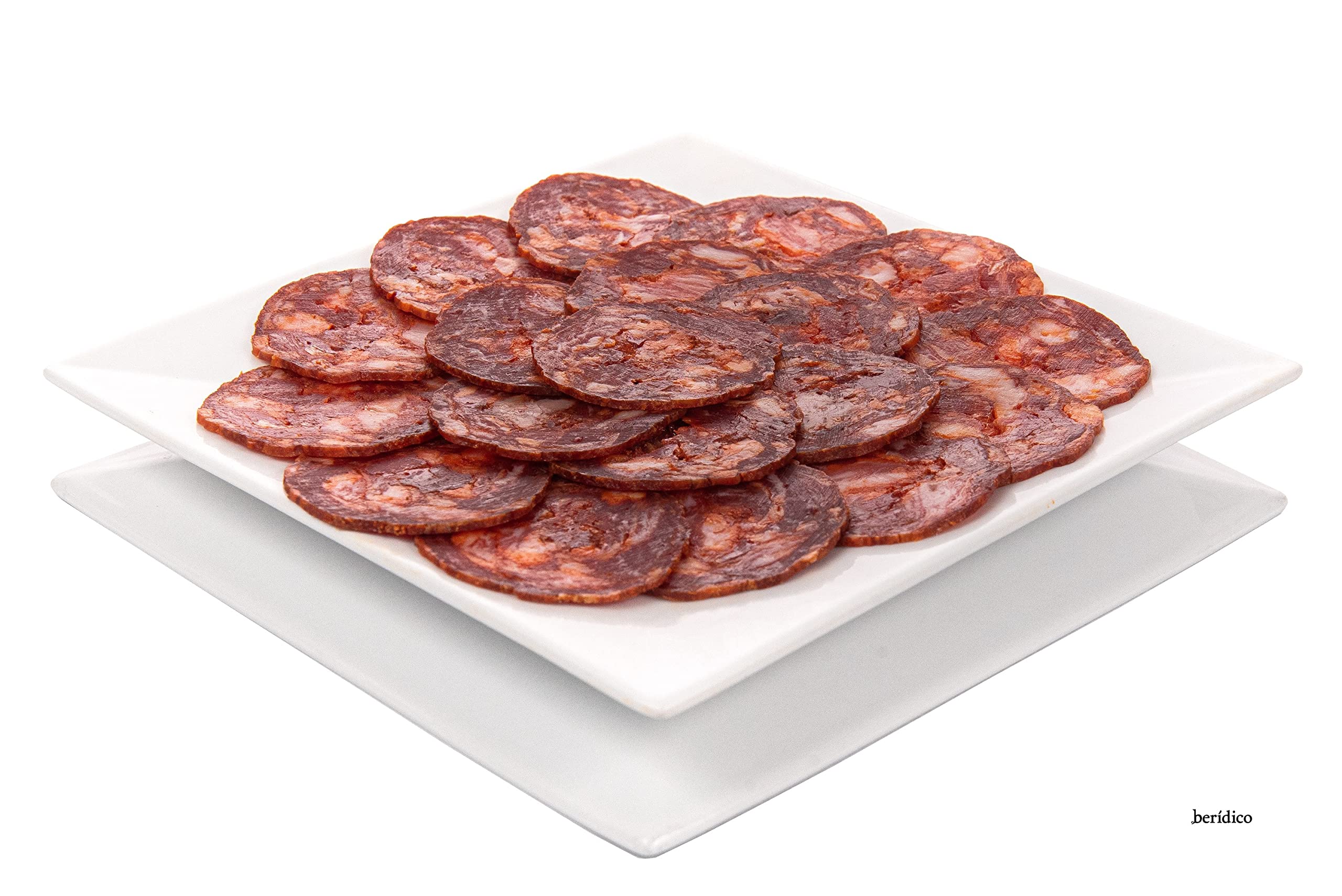 Pack de 5 sobres Loncheados Ibéricos: Jamón Cebo de Campo+Lomo Cebo de Campo+Chorizo Ibérico Extra+Salchichón Ibérico Extra+Taquitos. Extremadura. BERÍDICO. 500 g en total