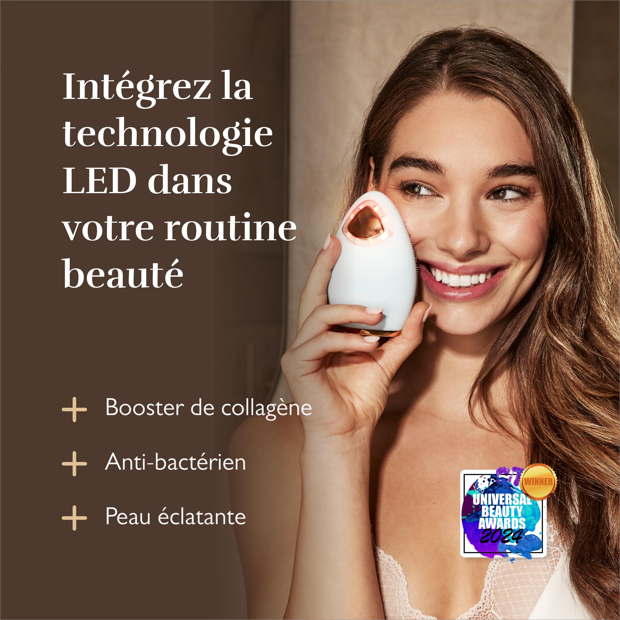 Silk'n Brosse nettoyante visage I Bright Lux I Massage raffermissant et Soins ultra-hygiéniques I Utilise la lumière LED et élimine les impuretés et les résidus de maquillage, Bleu
