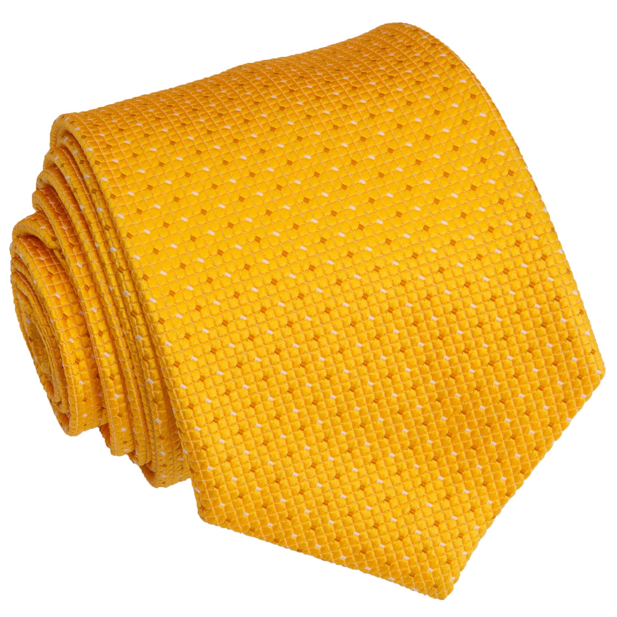 Men's Yellow Plaid Microfiber Tie