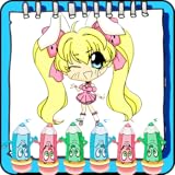 Coloring Book for Cute Chibi Doll