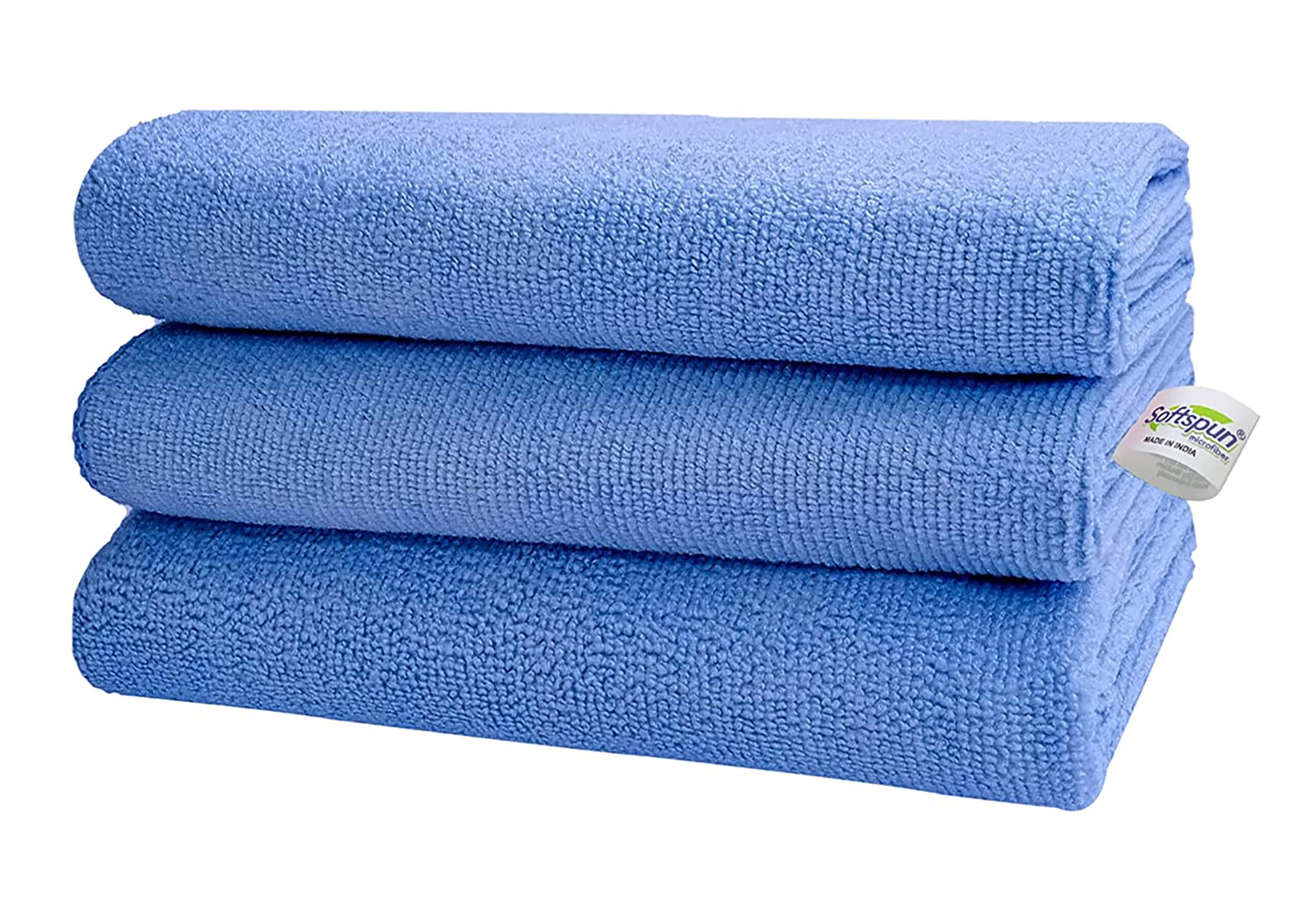 SOFTSPUN Microfiber Cleaning Cloths, 3pcs 30x30cms 340GSM Sky Blue! Highly Absorbent, Lint and Streak Free, Multi -Purpose Wash Cloth for Kitchen, Car, Window, Stainless Steel, silverware. (B07F86GF8T) Amazon Price History, Amazon Price Tracker
