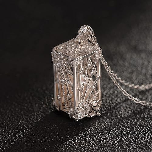 Miniatura 5 de VINKACE - Collares para mujeres y hombres vermeil hechos a mano collar con colgante de perlas para hombres y mujeres regalo para él o ella con