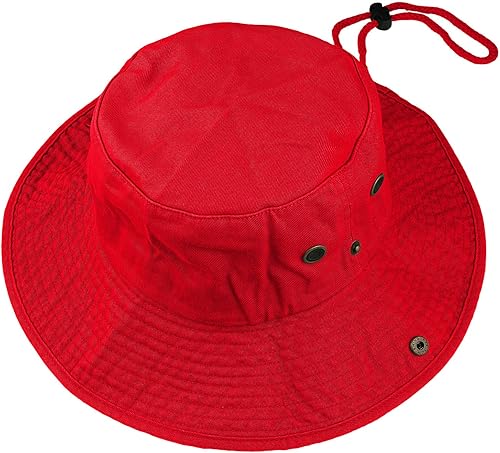 Miniatura 8 de Sombreros de ala ancha para senderismo, pesca, safari, Boonie, 100% algodón, protección solar UV, para hombres y mujeres, actividades al aire libre