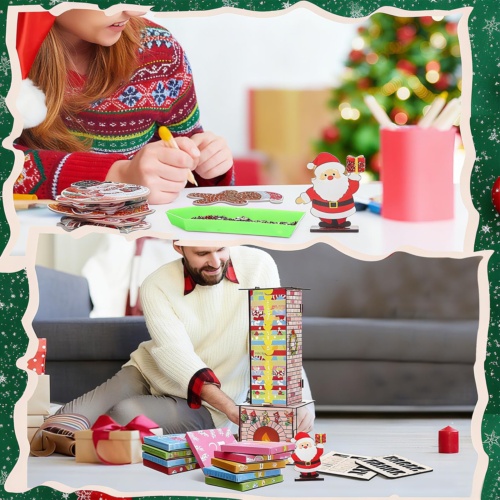 Amazon.com: Cinnvoice Advent Calendar 2026 Santa Down the ...