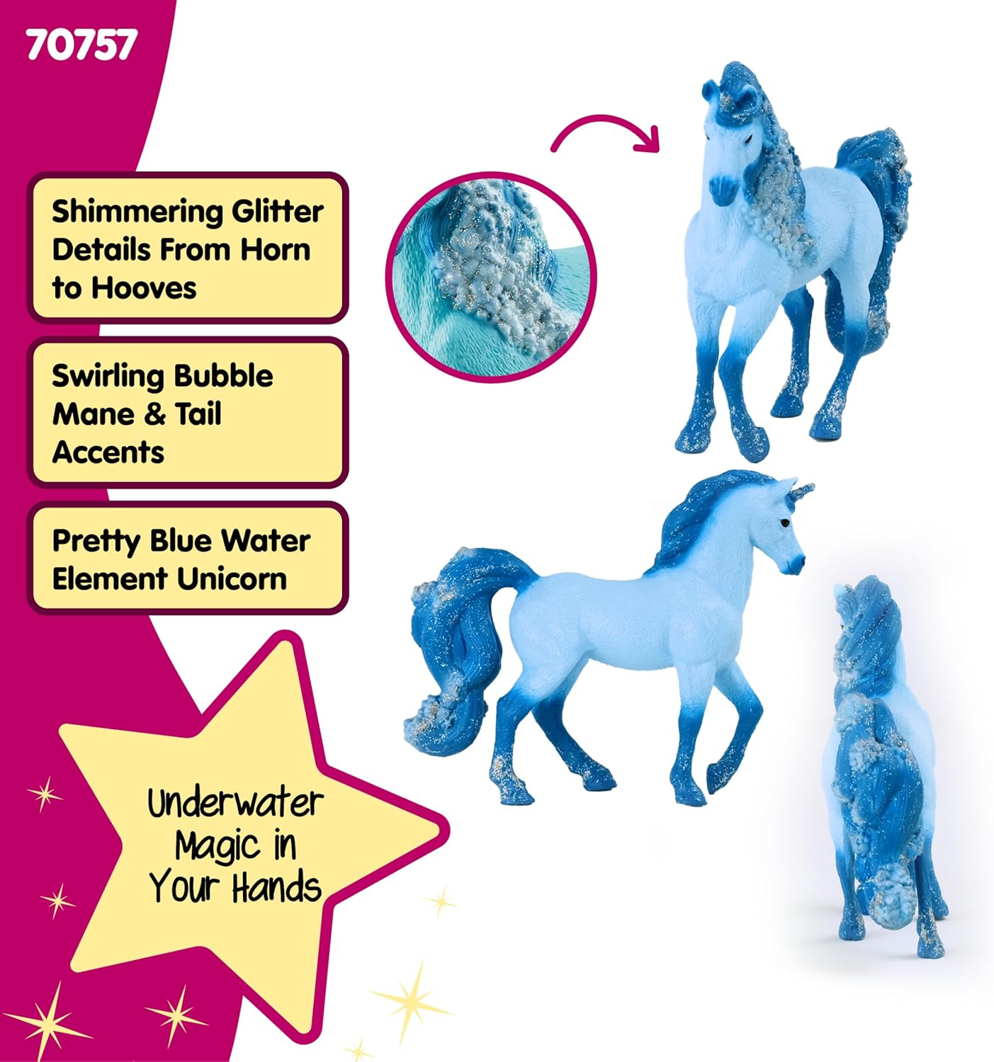 Schleich Bayala Elementa Undersea Unicorn - Magically Enchanting Underwater Fantasy Unicorn Figurine, Gift Ready for Boys & Girls Ages 5-12