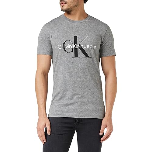 Immagine del prodotto Calvin Klein Jeans Core Monologo Slim Tee J30J320935, Magliette a maniche corte Uomo, Grigio (Mid Grey Heather), L