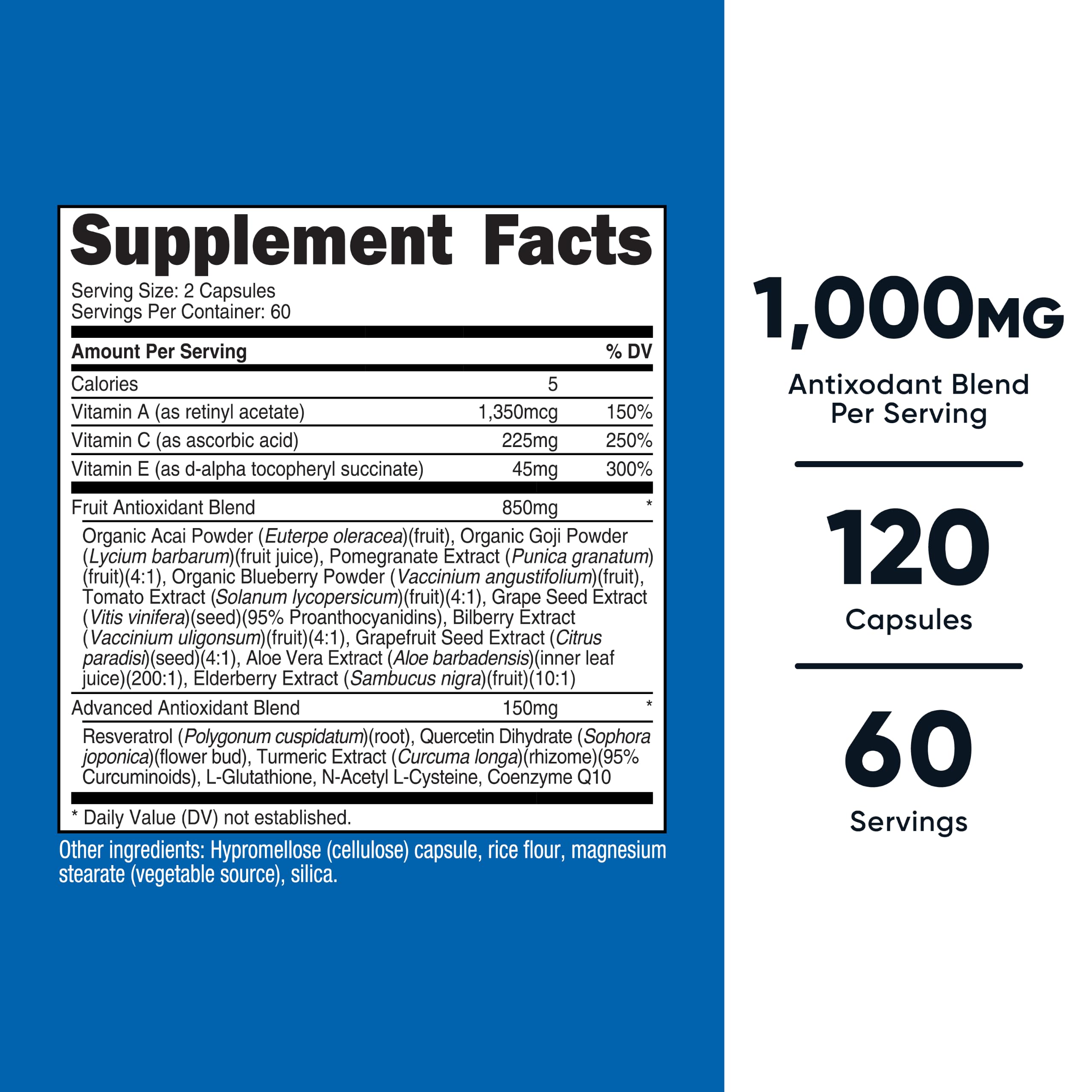 Nutricost Super Antioxidants (1000mg) 120 Capsules, 60 Servings — Amazon image 2