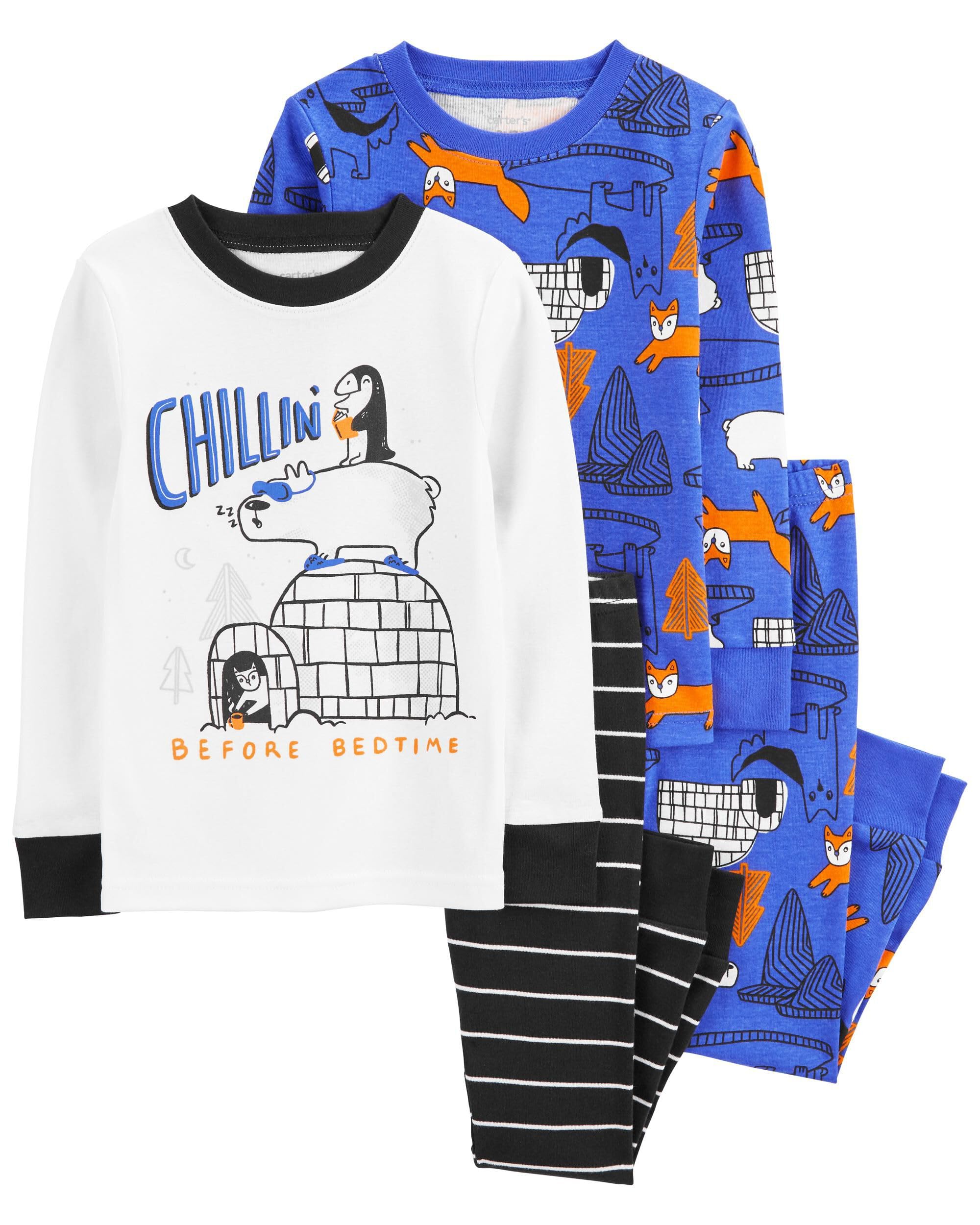 Carter's Boys' 4-Piece Snug Fit Cotton Pajama PJs