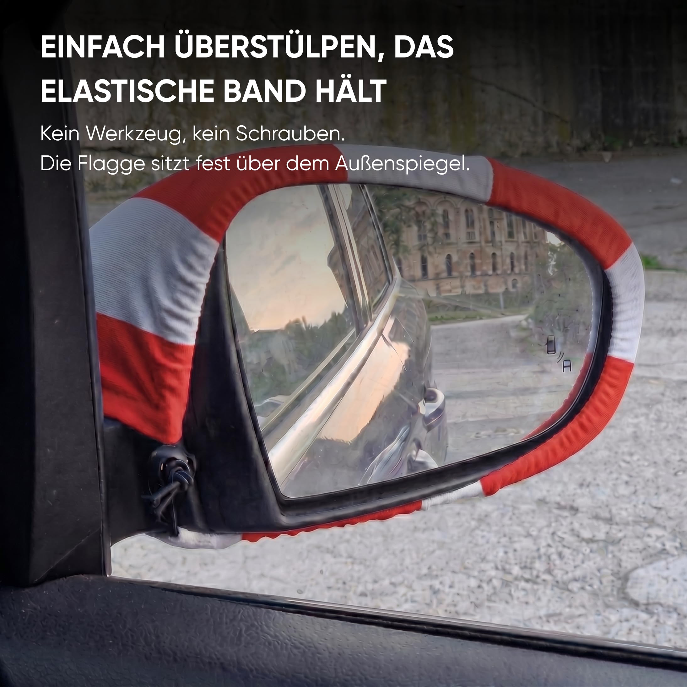 Sonia Originelli Fanset Fanartikel für das Auto Motorhaubenfahne Fensterfahnen Spiegelüberzieher Magentflaggen Farbe: Österreich XL