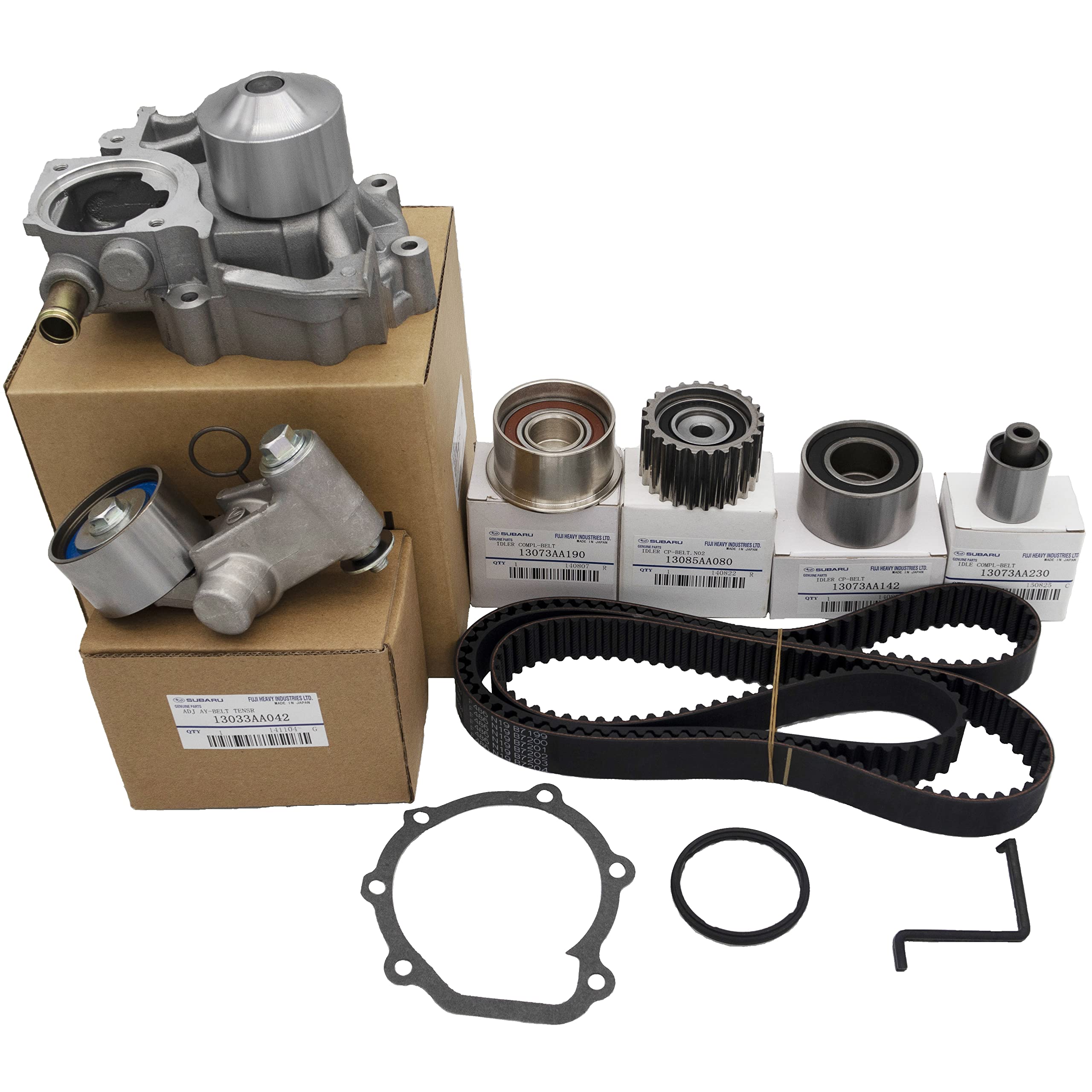 TKF-006 Timing Belt Kit Water Pump Compatible with 99-05 Subaru Forester Impreza SOHC EJ22 EJ25 2.5L