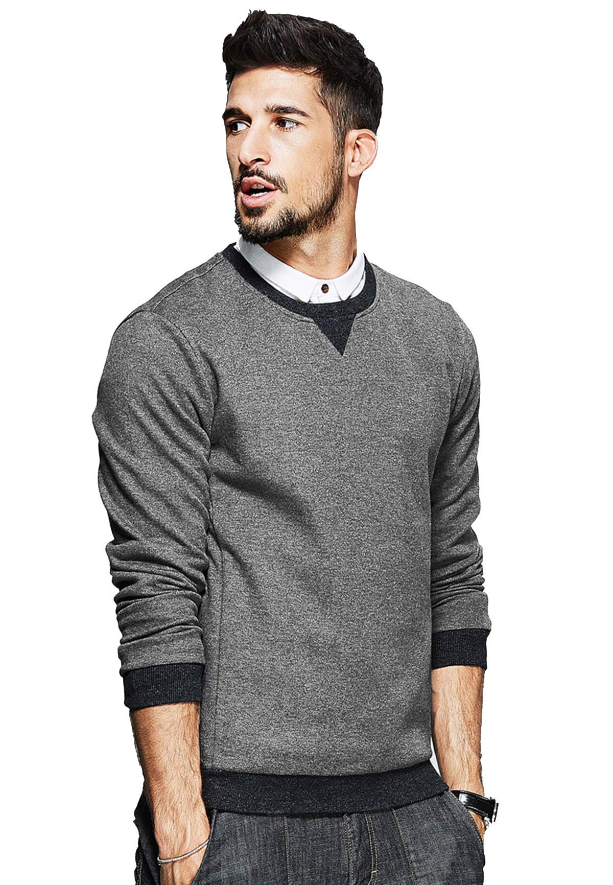 fanideazMen’s Round Neck Full Sleeve Cotton Sweatshirt