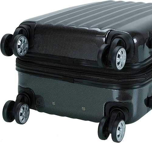 Miniatura 7 de Rockland, Melbourne - Maleta de viaje rígida y expandible de ruedas giratorias, Carbon