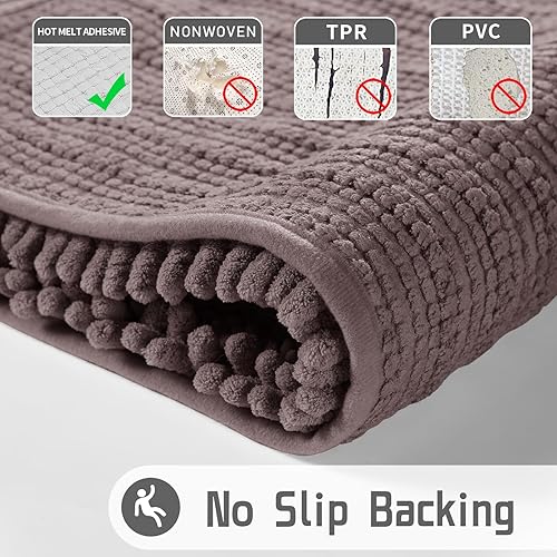 Miniatura 313 de Yimobra - Tapete de baño largo de felpilla, grande de 55.1 x 24 pulgadas, microfibra gruesa, absorbente, extrasuave, antideslizante, peludo, lavable