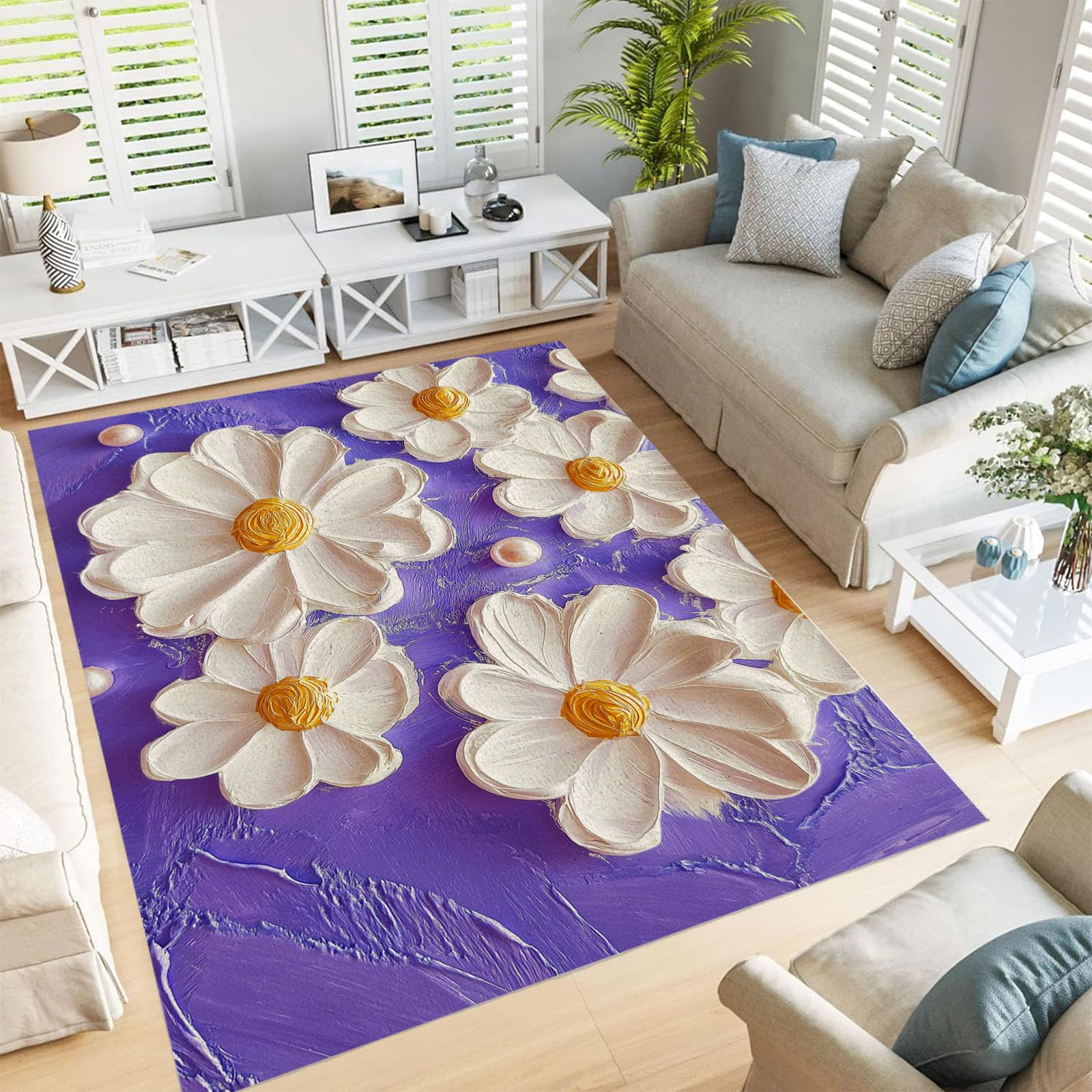 Tapis de salon moderne pour chambre d'enfant et couloir chaleureux