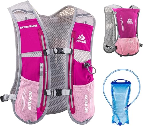 JEELAD Running Hydration Vest Trail Backpack for Marathon Biking Hiking Cycling Outdoor