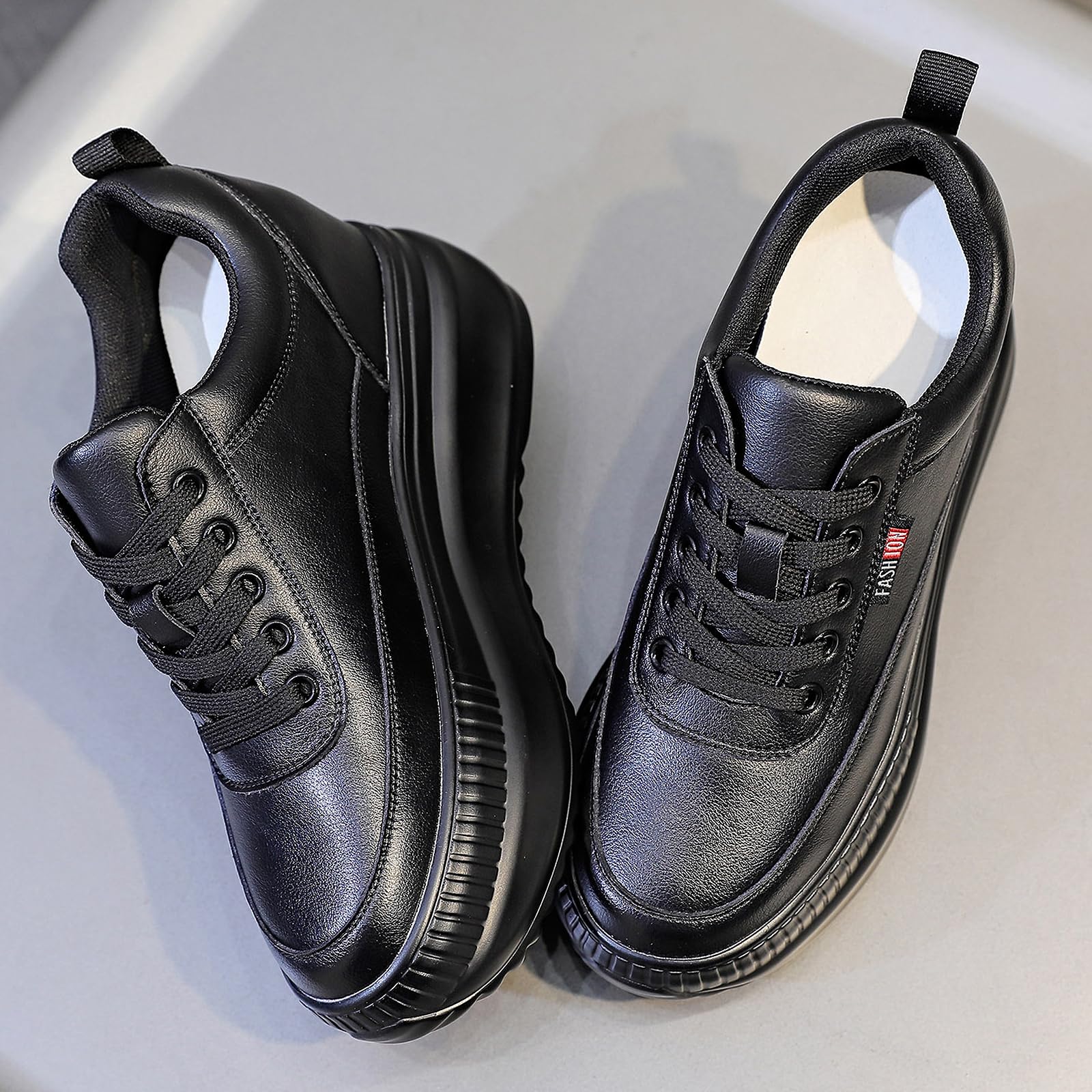 Zapatillas de Cuña Deportivas Mujer Zapatillas de Deporte Moda Plataforma Transpirables Aumento de Estatura Invisible Zapatos Cuña 9CM