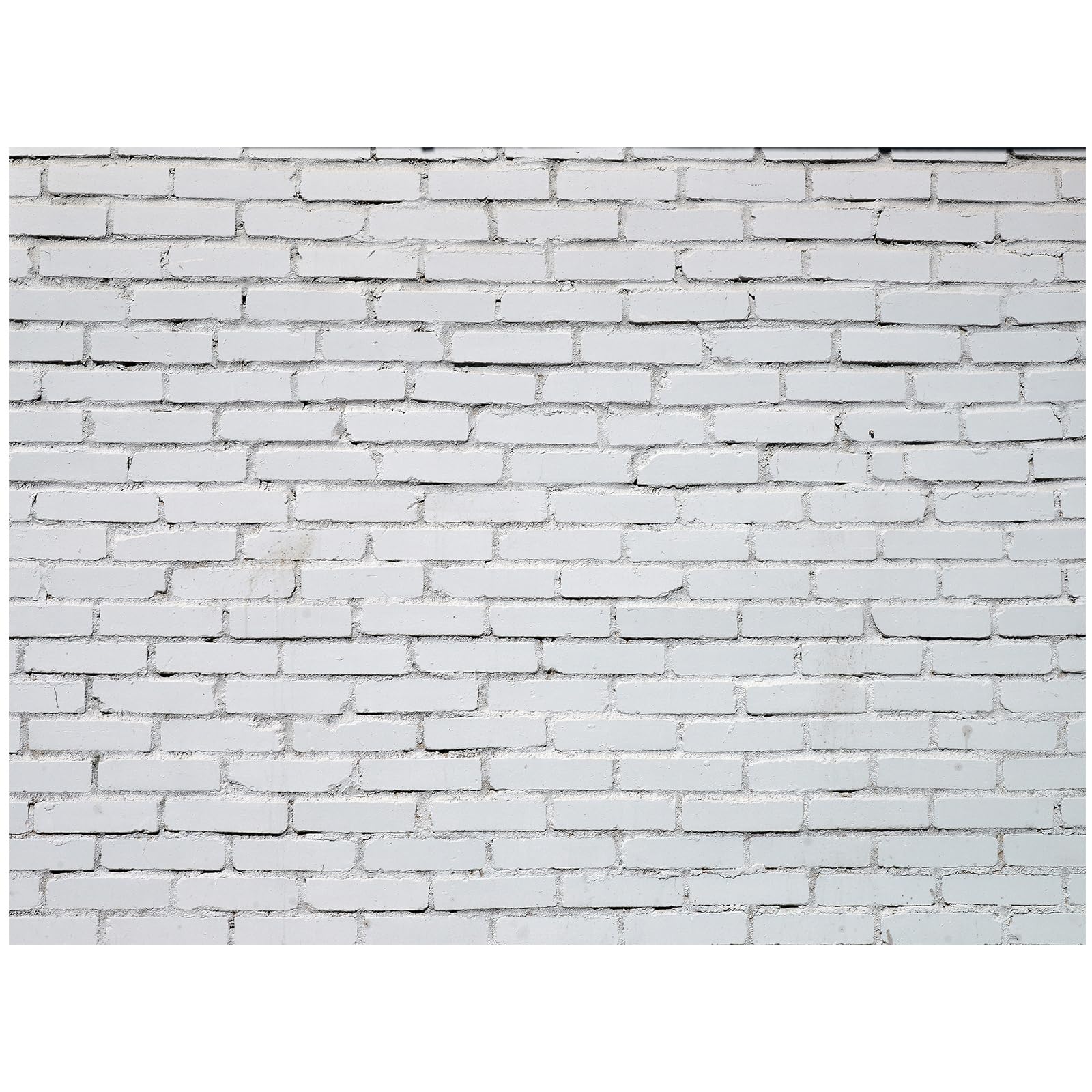 VitalCozy 10 x 8 ft Brick Wall Backdrop for Photoshoot Polyester Fabric White Brick Backdrop Background for Fireplace Home Decoration Newborn Birthday