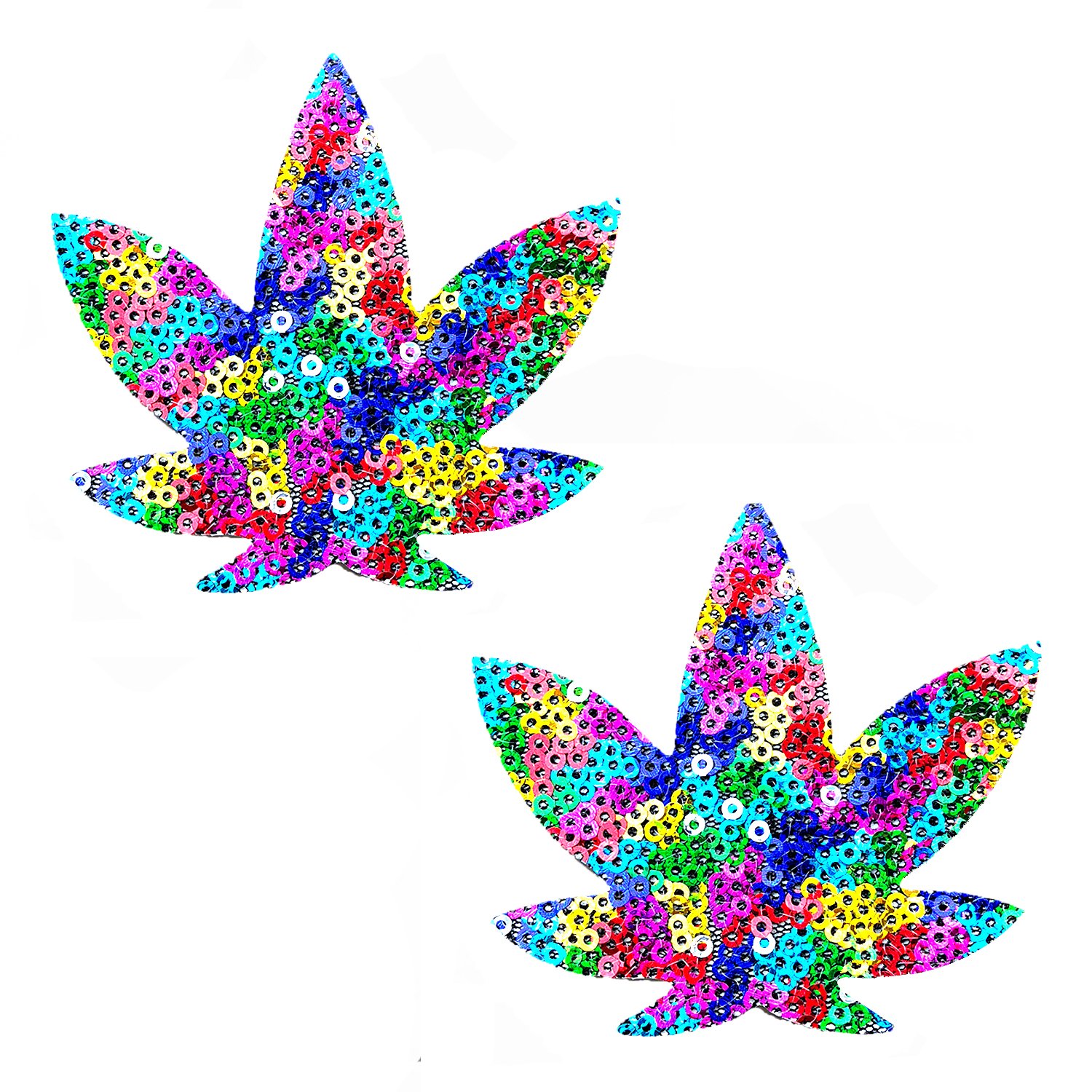Neva Nude Weed Leaf Nipztix Pasties Nipple Covers - Medical Grade Adhesive, Waterproof and Sweatproof, Made in USA