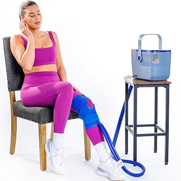 Ice Box Cold Therapy Machine for Knee After Surgery | Programmable Timer, Quiet Motor | ACL, Meniscus, Knee Replacement Recovery | Reduces Pain & Swelling | Made in USA