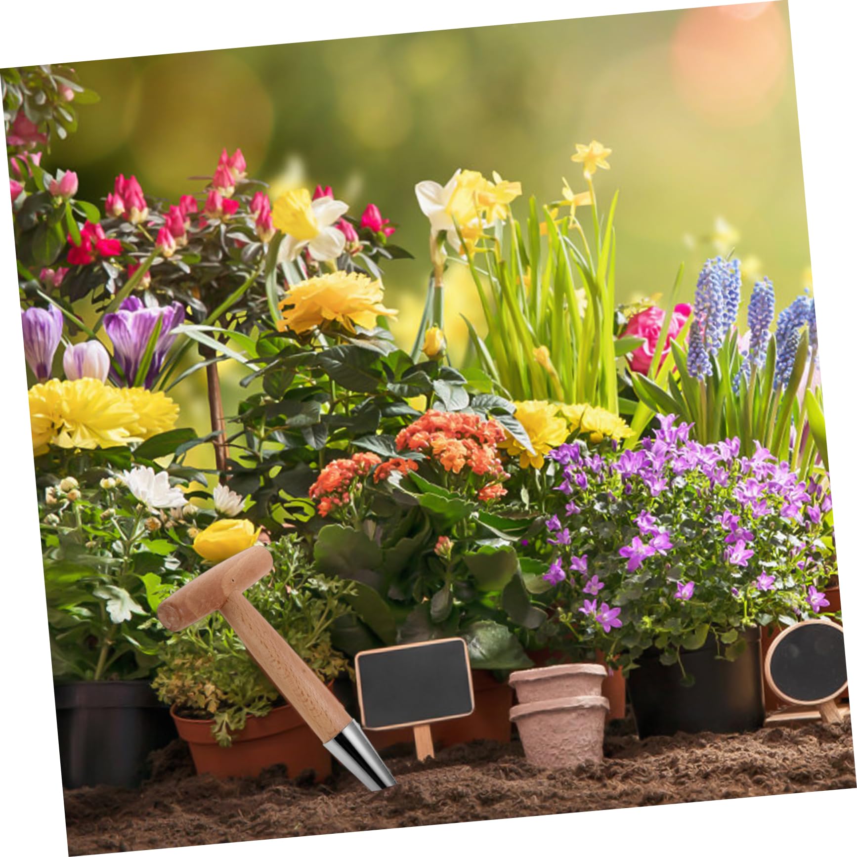 OSALADI 2pcs Garden Dibber Portable Soil Puncher Tool Hand Dibber for Planting Dibbler Gardening Tool Ergonomic Handle