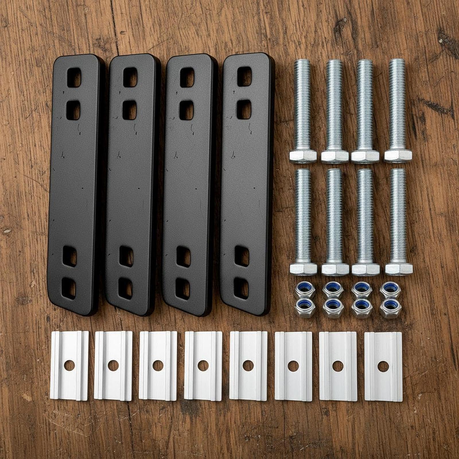 Montage-Set für Dachzelte, Zubehör für Dachzelte, Ersatzteile, Befestigungsmaterial, zu montieren, Adapter-Set