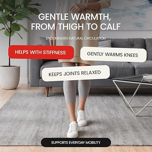 Miniatura 3 de Rodilleras elásticas de algodón para hombres y mujeres, soporte de circulación y alivio del dolor en las articulaciones, ayuda para la artritis, un