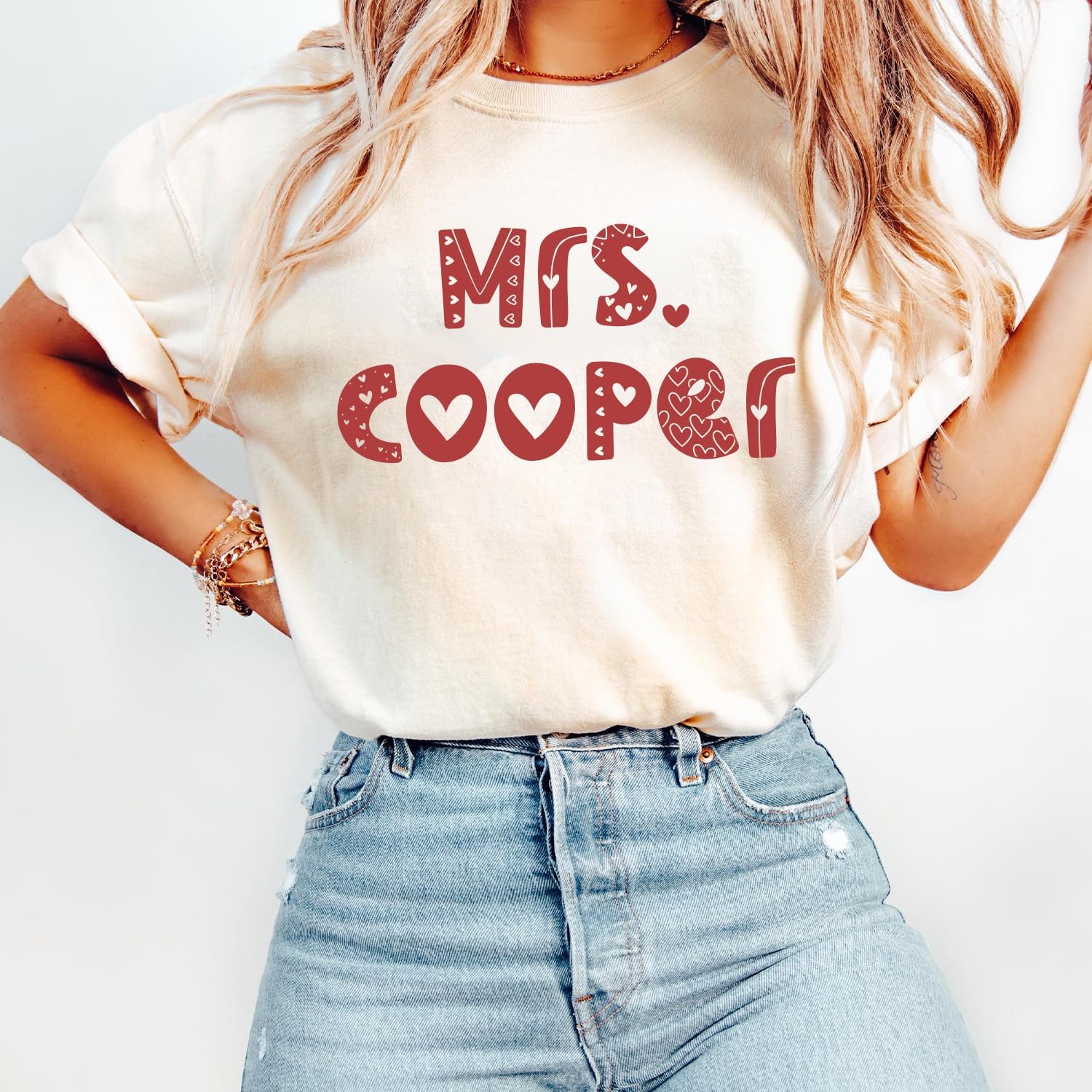 CHILLEVER Customized Future Mrs. T-Shirt for Bride, Personalized Engagement Shirt Gift, Future Mrs Gifts Shirt - Image 3