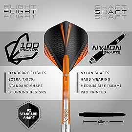 RED DRAGON Amberjack 2: 21g Tungsten Darts Set with Flights and Shafts (Stems)