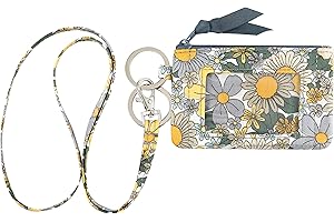 Vera Bradley Wristlet Lanyard with Clear ID Holder