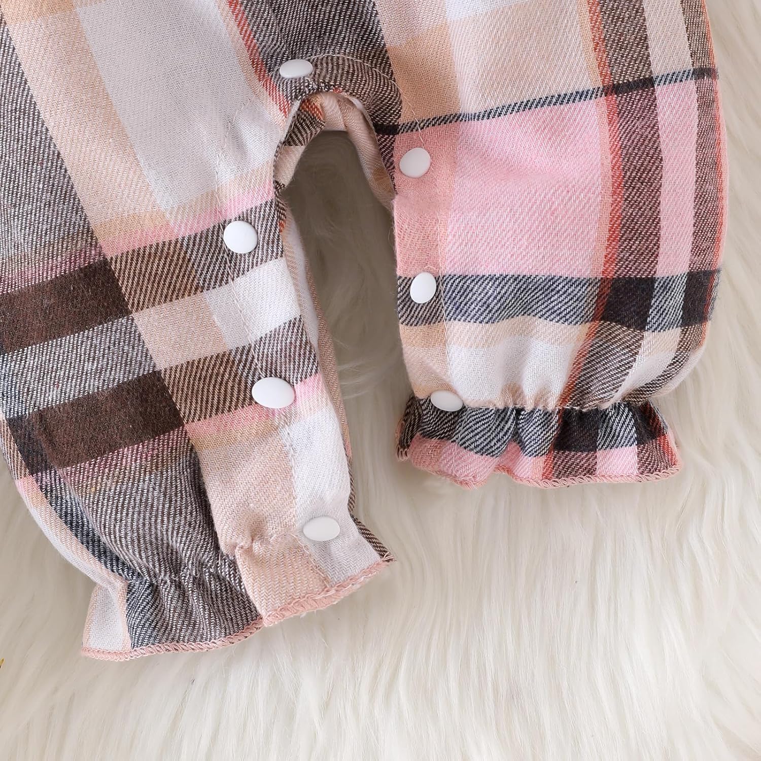 Baby Girl Clothes Newborn Suspender Overalls Long Sleeve Ribbed Romper Fall Winter Outfits Bow Headband 0-18 Months - Image 6