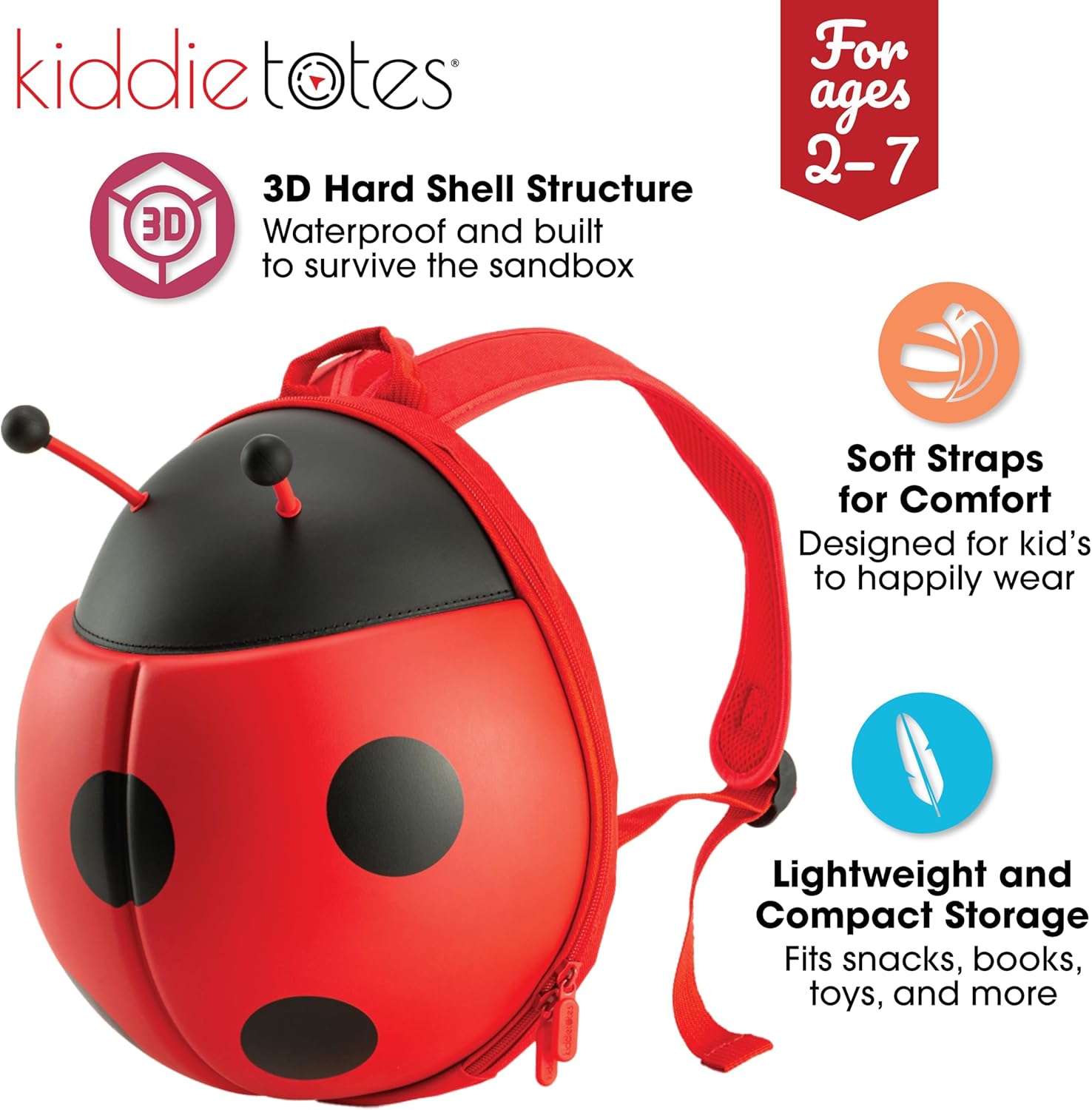 Kiddietotes Ladybug Backpack