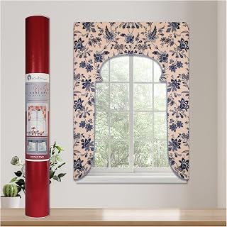 No-Sew Valance Kit | DIY Window Treatment | Arched Lambrequin Re-Imagined - Graceful Custom Valances in one Afternoon | No Sewing Needed | Fits Standard Curtain Rods